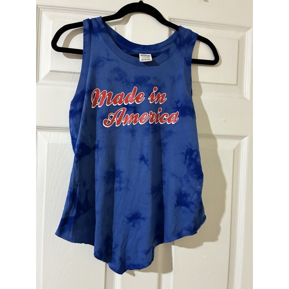 Victoria Secret Pink Blue Tie Dye Made In America tank top Sz S